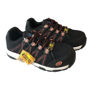 Nautilus Women's Accelerator Athletic Work Shoes Safety Toe Black Orange 6